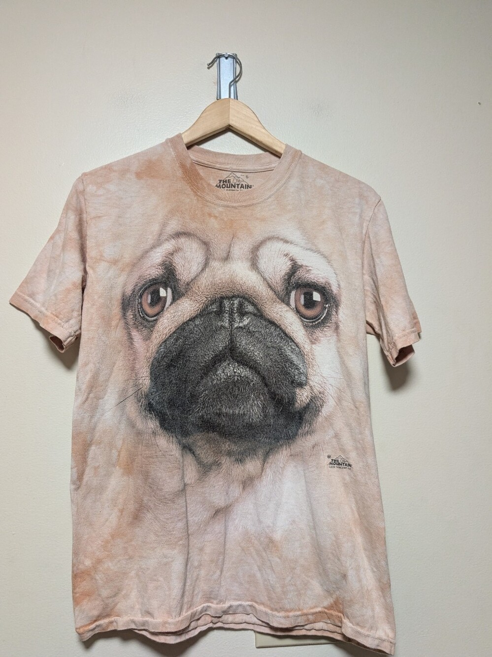 The Mountain Pug Face Graphic T Shirt Size Small 2011 Dog Tee